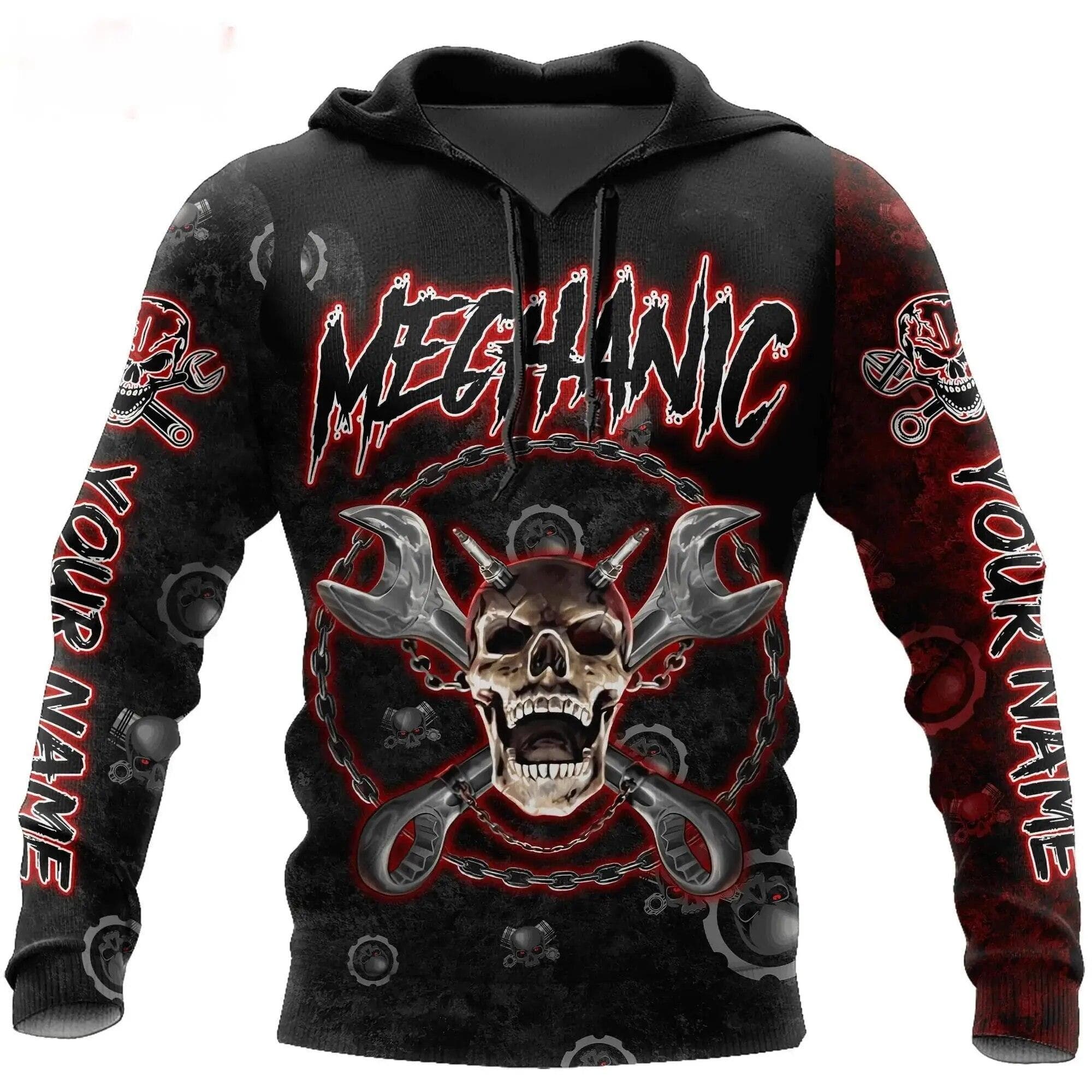 Mechanik męska bluza 3D bluza z kapturem drukuj modna kurtka sweter jesień płaszcz na co dzień unisex ponadgabarytowy pulower w stylu Harajuku