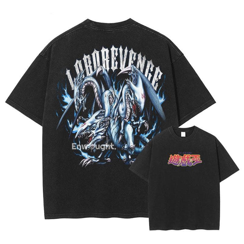 Yu Gi Oh Koszulka Anime Manga Vintage Prana Koszulki Topy Lato Oversize Krótki Rękaw Bawełniana Koszulka Męska Unisex Casual Streetwear cm