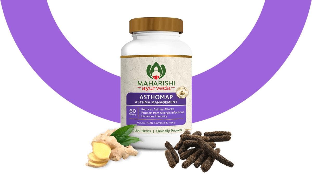 Maharishi Ayurveda ASTHOMAP 60 TABLETEK NA ASTMĘ I ULEPSZENIE ODDECHOWE