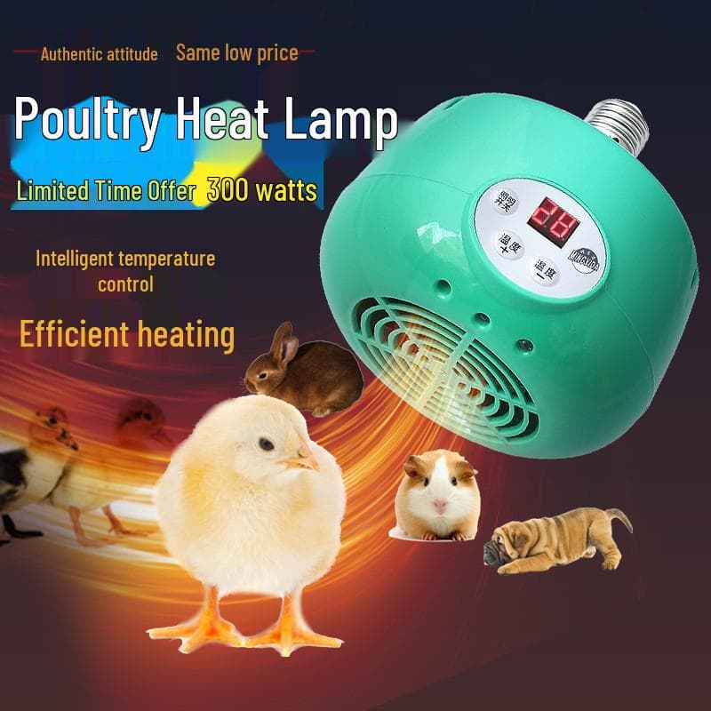 Lampa grzewcza z regulacją temperatury do odchowu piskląt i pielęgnacji zwierząt domowych