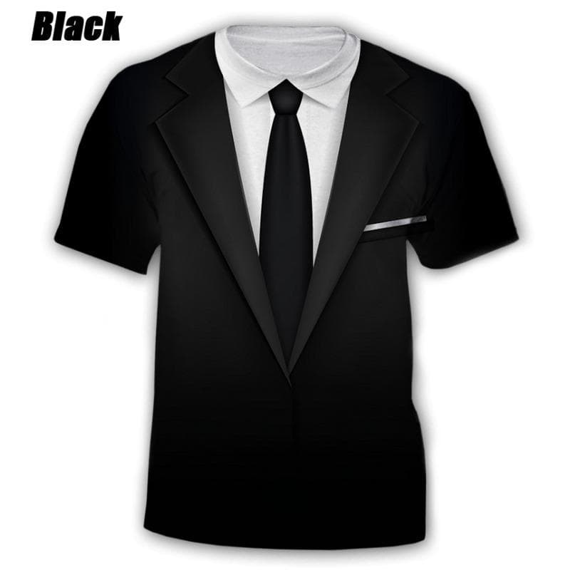 T-shirty Śmieszny Hip Hop Garnitur i Krawat Koszulka 3D Moda Letnia Dziecięcy Casualowy T-shirt Chłopcy Dziewczynki Oversize T-shirt Dziecięce
