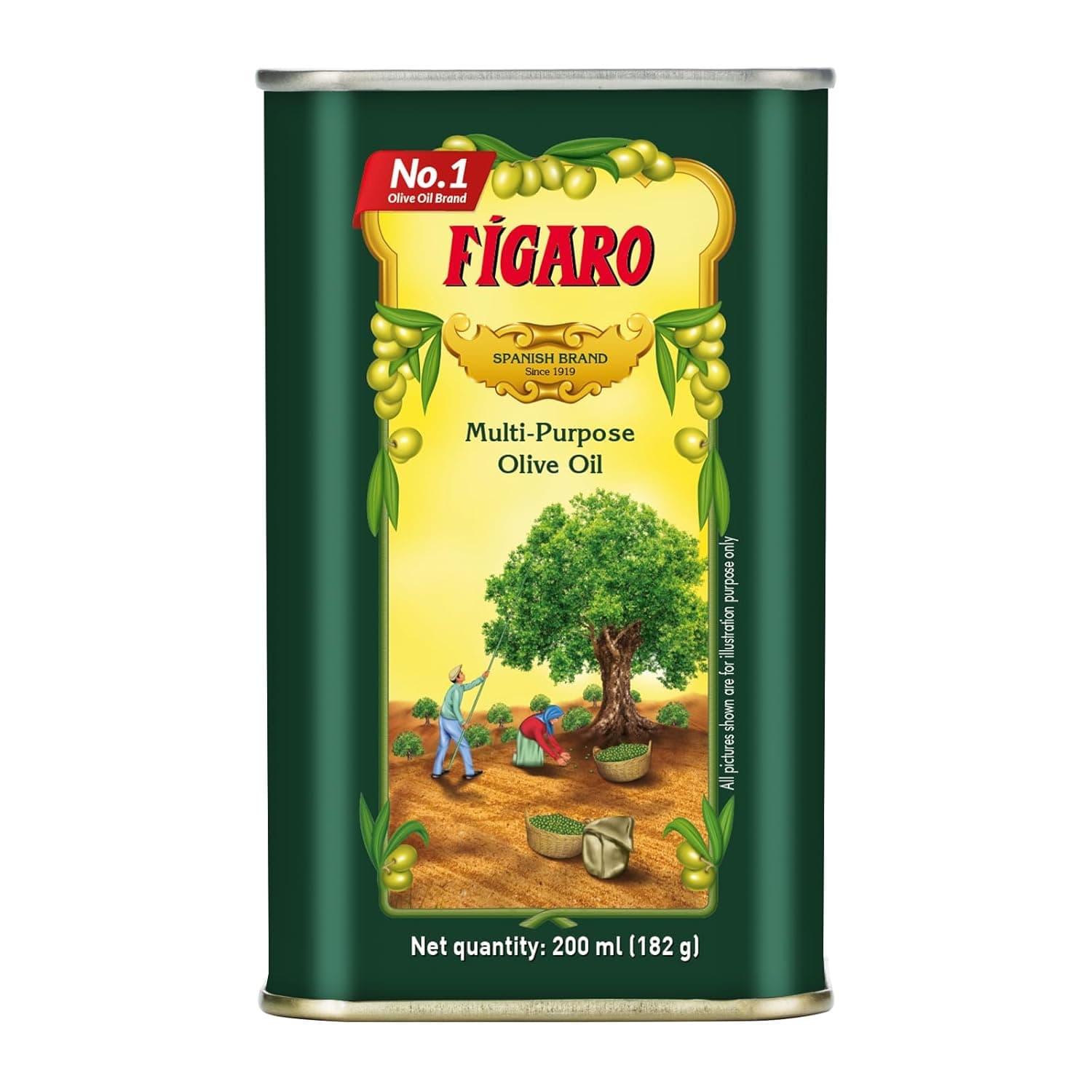 Oliwa z oliwek Fígaro 200ml Puszka Wielofunkcyjna Czysta Oliwa z Oliwek do Gotowania Importowana z Hiszpanii