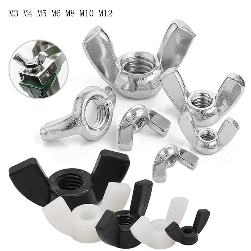 M3 M4 M5 M6 M8 M10 M12 stal nierdzewna/biały czarny nylon ręcznie dokręcić nakrętka nakrętka motylkowa wlewek nakrętka motylkowa