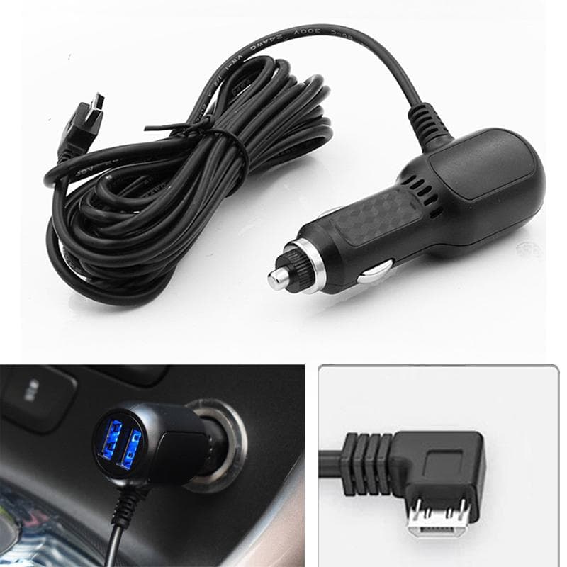 5V 3.5A Podwójny Mini USB / Micro USB Porty Dash Cam Kabel Gniazdo Ładowarka Do Pojazdu DVR 3.5 M