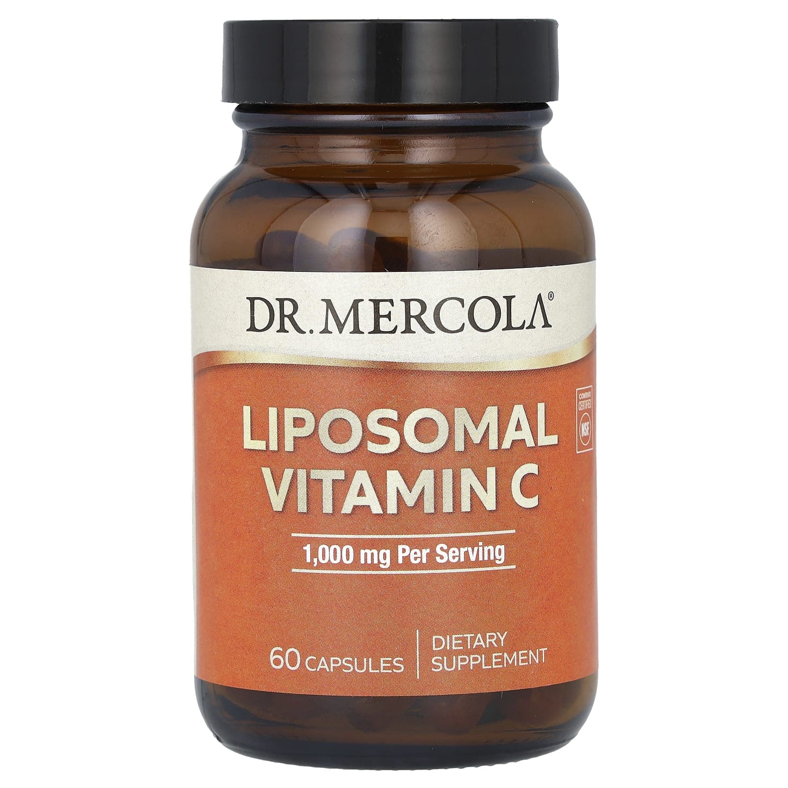 dr. Mercola, Liposomalna witamina C, 1000 mg, 60 kapsułek (500 mg na kapsułkę)
