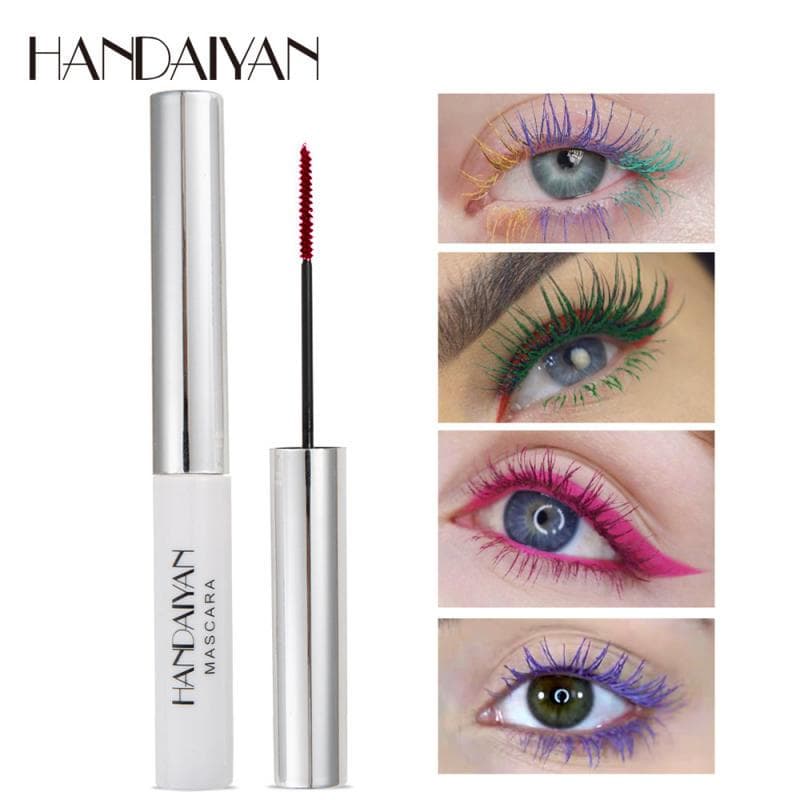 HANDAIYAN Color Mascara Wodoodporny Długotrwały Curling Wydłużający Makijaż Niebieski Zielony Czerwony Czarny Biały Kolor Mascara 5ml TSLM2