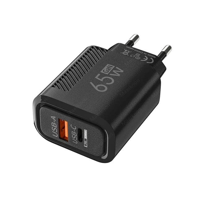 Łącznie 65 W USB C Ładowarka GaN Szybka ładowarka ścienna do iPhone'a Samsunga Xiaomi Szybka ładowarka Wtyczka EU/US Ładowarka do telefonu