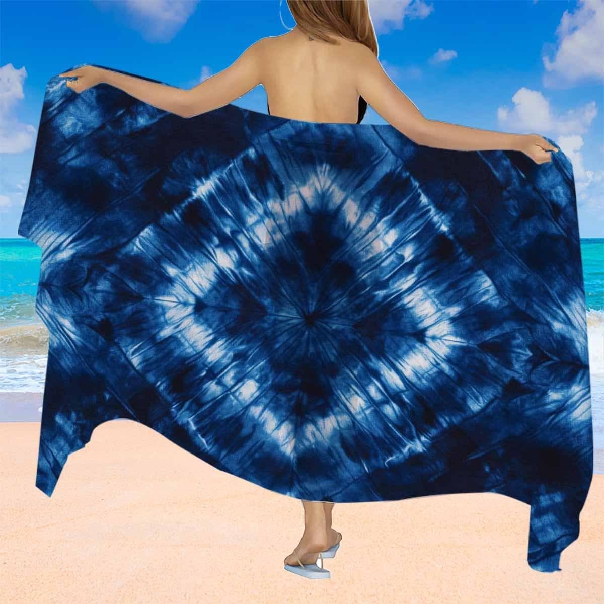 Sarong plażowy Pareo Wrap Tie Dye, Duży Szybkoschnący Chłonny na Podróże Kemping Wakacje Letnie cm