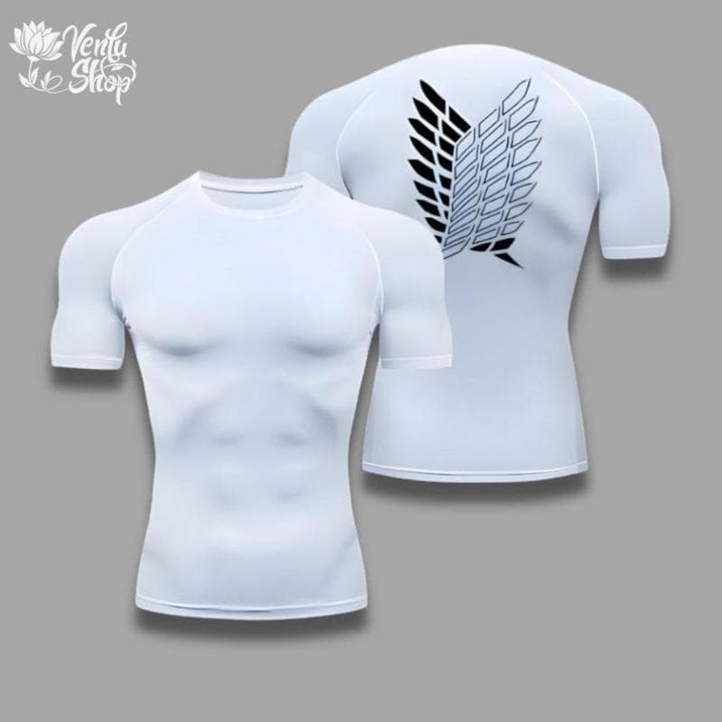 Koszulka kompresyjna Levi | AOT, Levi Ackerman, Atak Tytanów, Anime, Siłownia, Kompresor, Koszulka mięśniowa, Gadżety, Odzież fitness, Koszulka