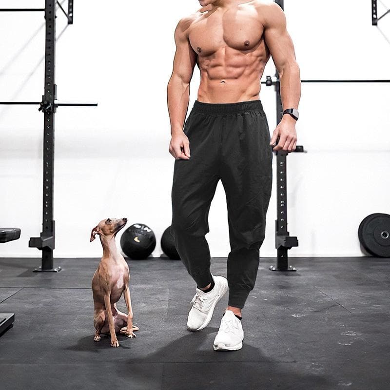 Muscleguys spodnie do biegania męskie mięśnie fitness bieganie trening sportowy szybkie suche siłownia trening spodnie dresowe kulturystyka Beam