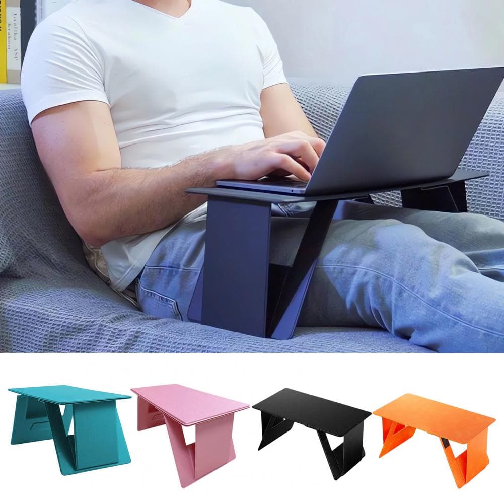 Sztuczna Skóra Drewno Podstawka pod Laptop Składana Podstawka Podtrzymująca Komputer Regulowana Mała Magnetyczna Biurko na Laptopa Łóżko