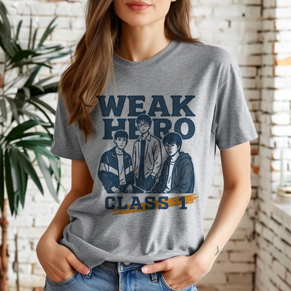 Weak Hero Class 1 koszulka damska kobiety anime estetyka 2000s Kolorowa koszulka uniwersytecka hip hop Popkultura 2000s Pastelowa cm