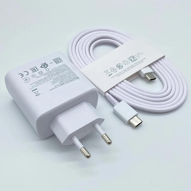 Dla Samsung Ładowarka 45W Super Szybkie Ładowanie CERTYFIKOWANY Adapter USB-C UE Dla Samsung Galaxy S23 S24 S25 S22 S20 S21 Ultra Tab S9 Plus F55