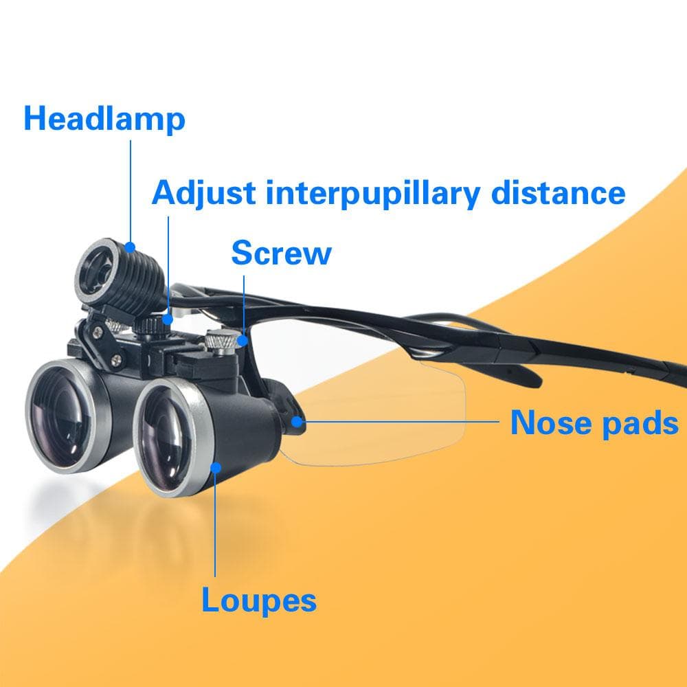 Lupa stomatologiczna Exp 2,5X 3,5X z oświetleniem LED Okulary chirurgiczne Lupa stomatologiczna Medyczna