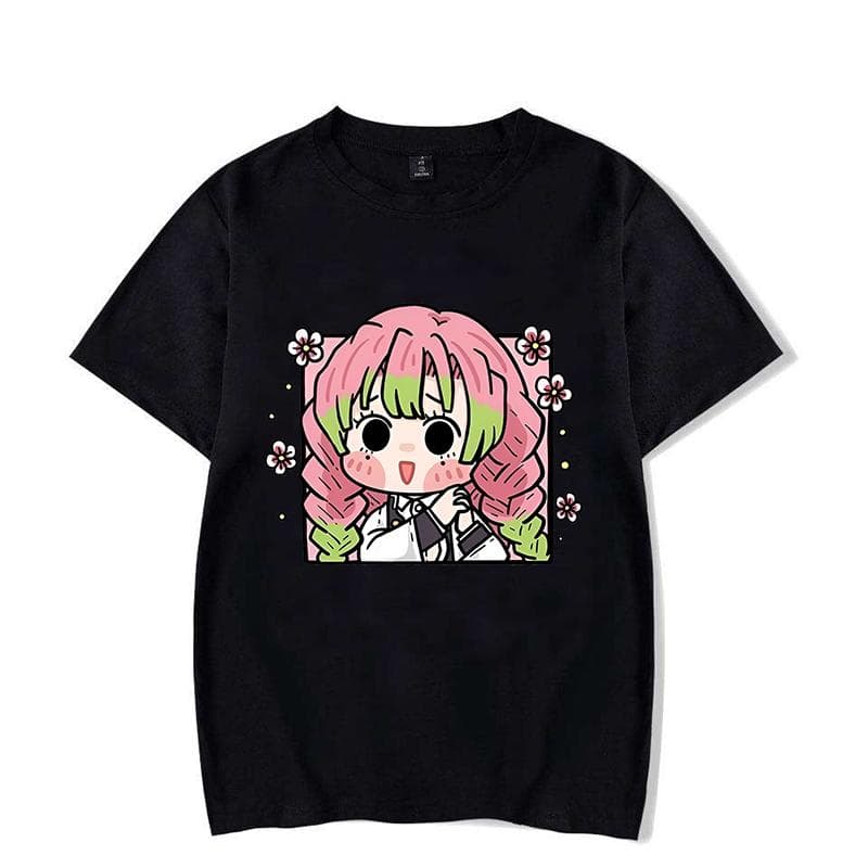 Kanroji Mitsuri Nadruk Graficzny T-shirt Demon Slayer Anime Harajuku Vintage T-shirt Męski Damski Odzież Oversize T-shirt z Krótkim Rękawem cm