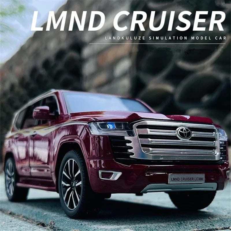 Nowy 1:24 Toyota LAND CRUISER LC300 Prado SUV Model samochodu ze stopu metali odlewanych Zabawka terenowa Model samochodu Symulacja Prezent dla dzieci