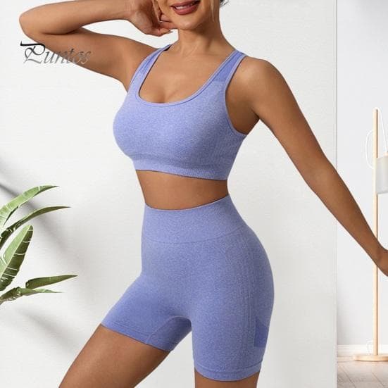 2 sztuk/zestaw damski strój do fitnessu, dekolt w kształcie litery U, bez rękawów, biustonosz sportowy, legginsy z wysokim stanem, zestaw