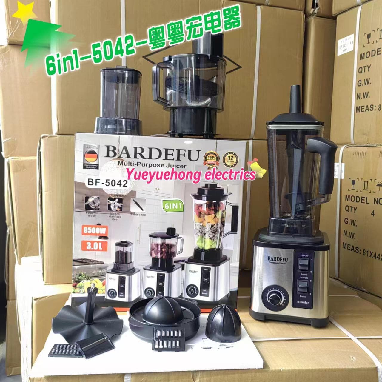 Blender i sokowirówka 3L 6 w 1 Pure Copper: Maszyna do owoców i warzyw ze stali nierdzewnej