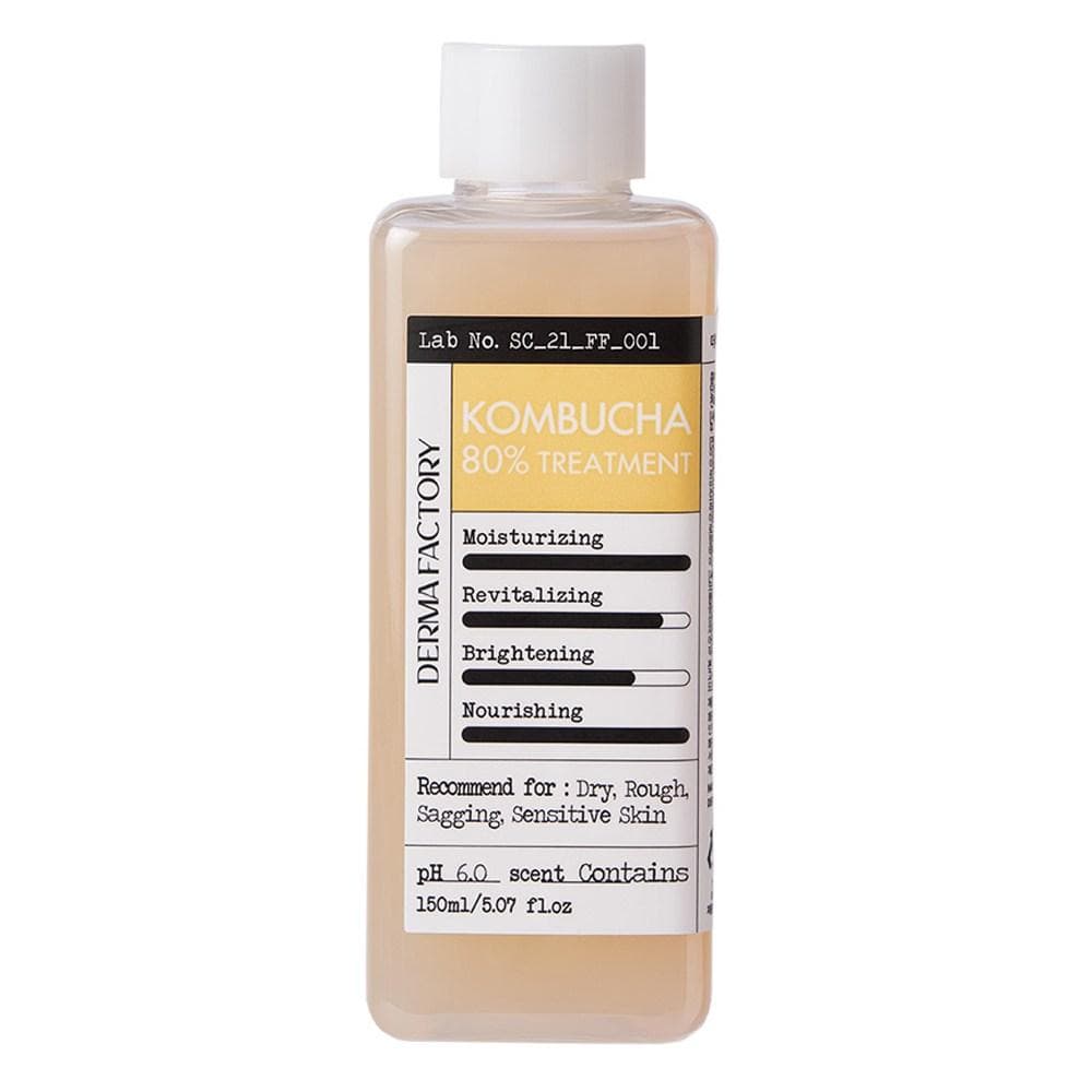 Dermafactory Kombucha 80% Treatment 150ml – Wegański Fermentowany Tonik Esencja do Głęboko Nawilżającej i Rozświetlającej Pielęgnacji,