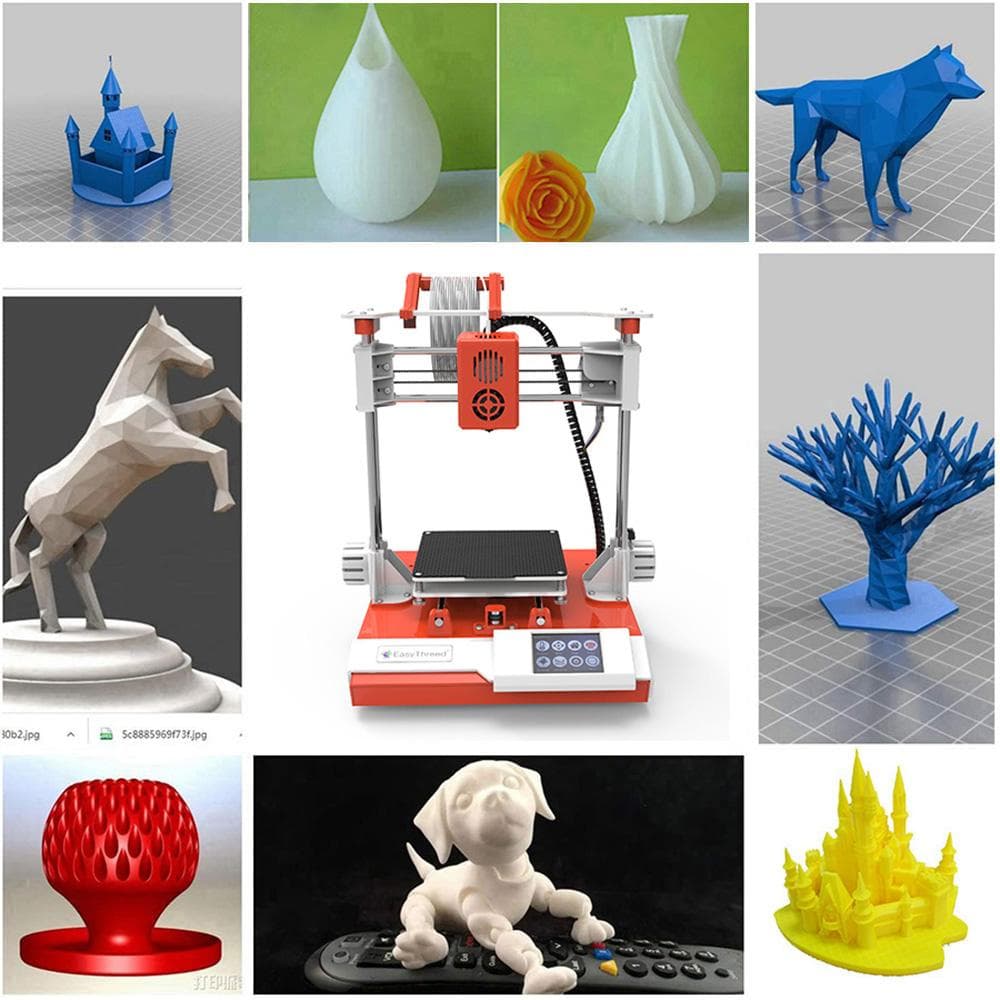 Drukarka 3D EasyThreed K6 FDM Maszyna do druku biurkowego 100x100x100mm4x4x4 cale Rozmiar wydruku pomarańczowy