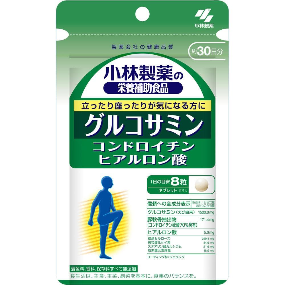 KOBAYASHI Pharmaceutical Kobayashi Pharmaceutical Suplementy diety Suplement diety Glukozamina Chondroityna Kwas hialuronowy 240 kapsułek