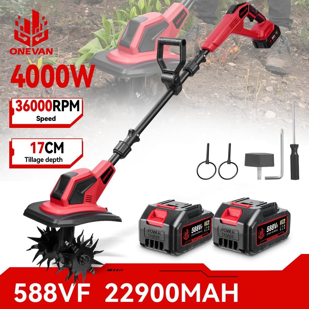 Elektryczny kultywator 4000 W 36000 RPM bezprzewodowy 17 CM elektryczny wertykulator ogrodowy elektronarzędzie do akumulatora 18 V