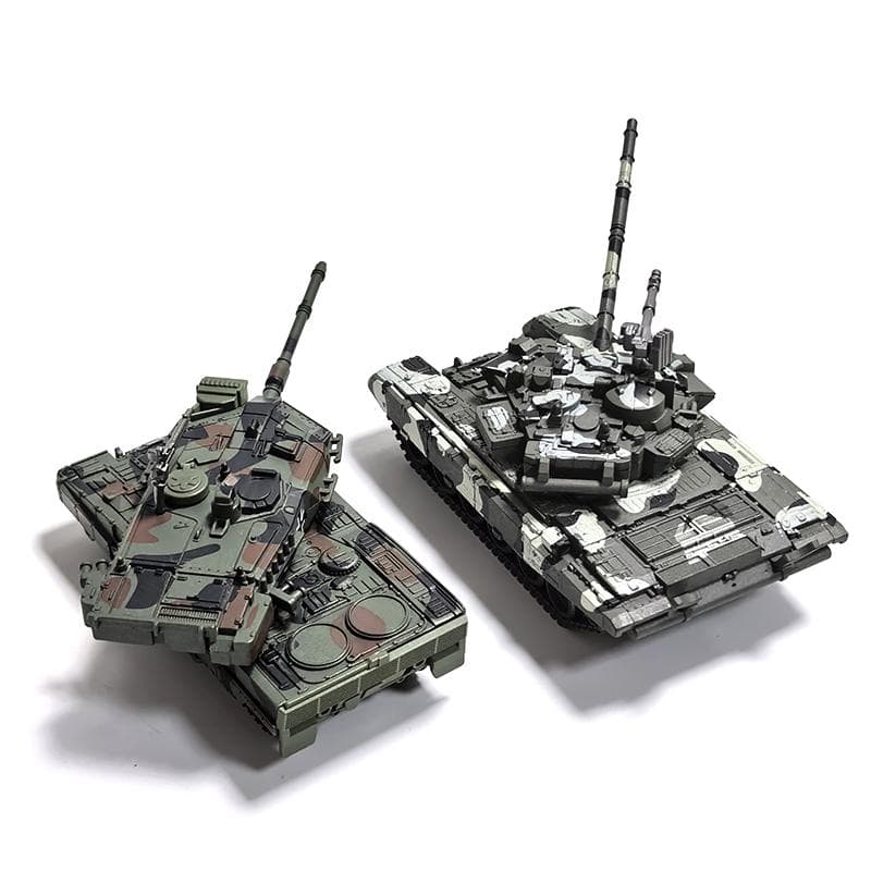 Klocki Seria Wojskowa Modelowe Zabawki Kreatywne Wielofunkcyjne Czołg Podstawowy M1A2 Leopard 2A7 T-90 Na Prezent Świąteczny Dla Chłopca