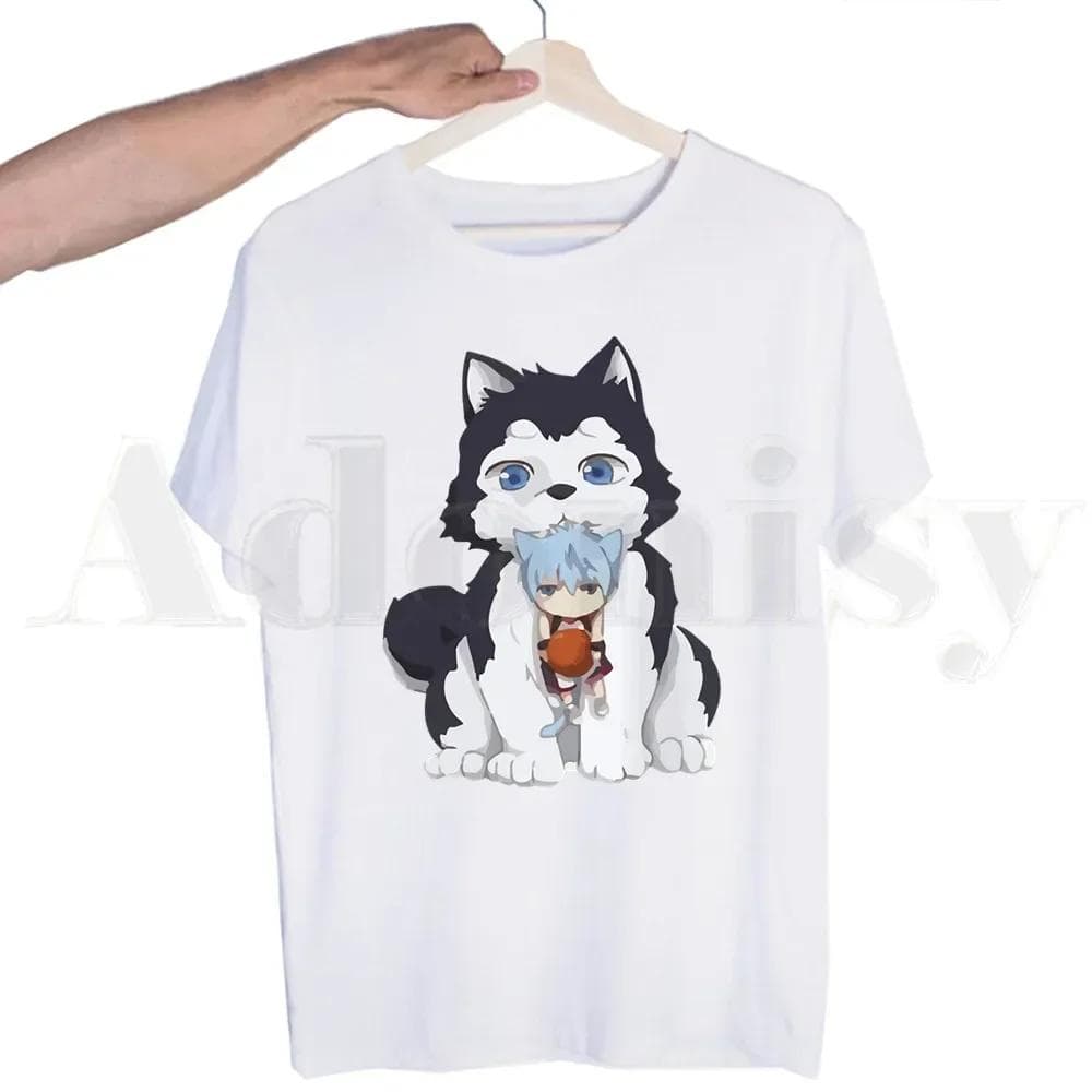Koszykówka Gorąca Japońska Kuroko No Basket Anime T-shirt dla Mężczyzn Krótki Rękaw Męskie Topy T-shirt dla Mężczyzn Biały T-shirt Damskie