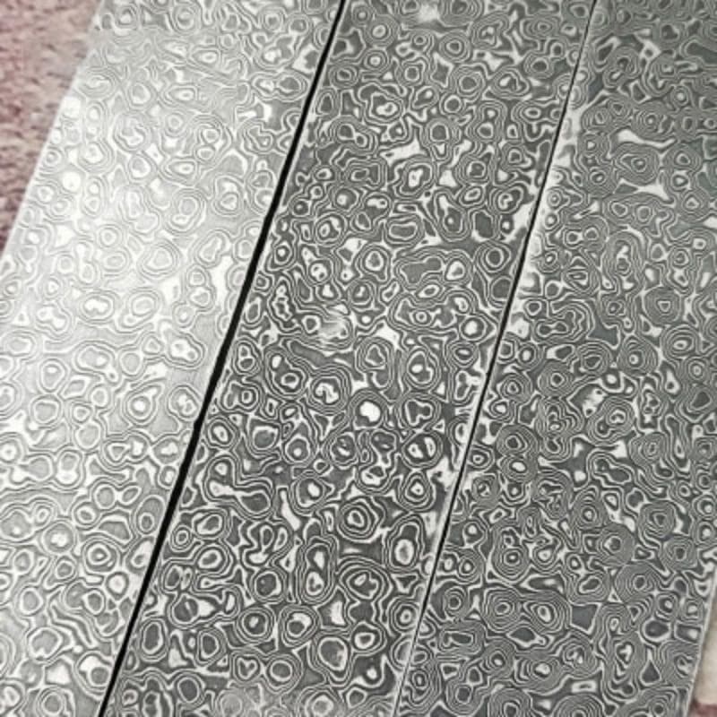 10x3x0,25CM VG10 Stal damasceńska Kuty surowiec Stalowy nóż Pusty wzór Taśma stalowa DIY Balde Kęsy Wzór Tysiąca warstw stali