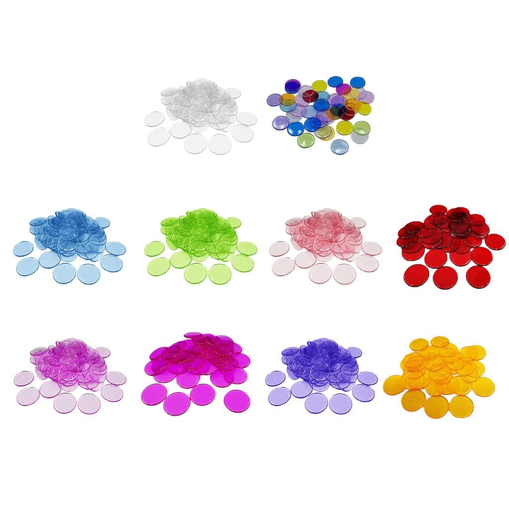 100 sztuk Profesjonalne Żetony do Pokera Plastikowe Wytrzymałe Zestaw Żetonów do Gry Kasyno dla Planszy do Pokera i Gier Stołowych jasne, kolor