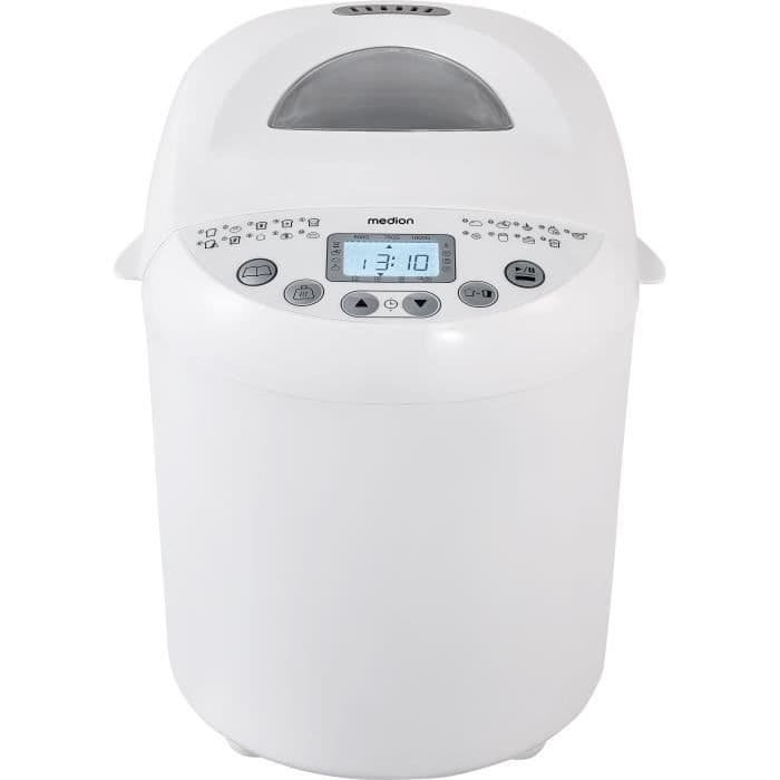 Automat do pieczenia chleba - MEDION - 50073723 - 550 W - 19 programów - Okienko - Biały biały