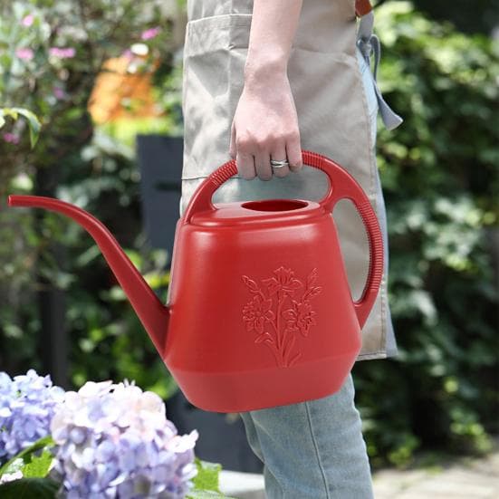 Konewka Wysokiej Pojemności Lekka Patio Ogród Konewka z Uchwytem Pielęgnacja Roślin Biurowych koloru czerwonego wina