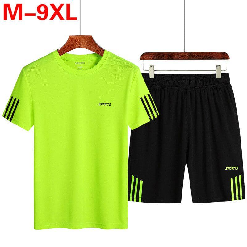 Plus Rozmiar 7XL 8XL 9XL Męskie dwuczęściowe zestawy Top Spodenki Dres Mężczyźni Dres Trening Sportwear Mężczyzna cm biały