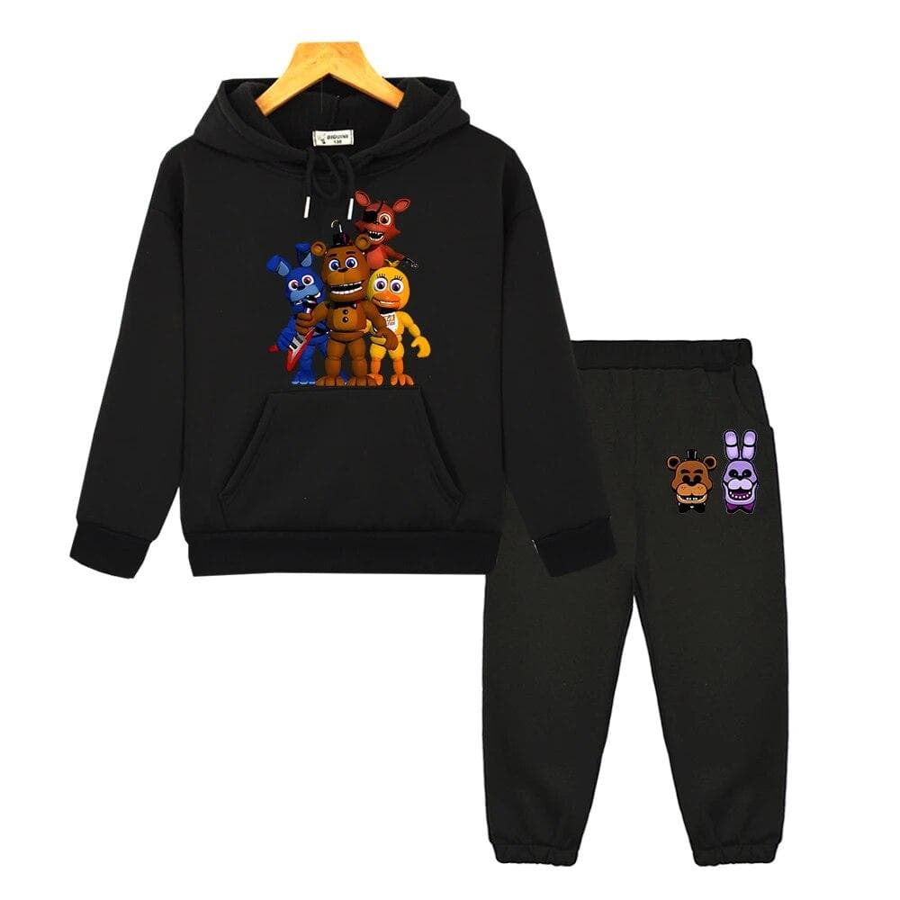 Zestawy z kapturem FNAF Bear Rabbit Game Kawaii Anime bluza z kapturem Jesień chłopcy dziewczęta bluza z polaru kurtka dziecięca odzież butikowa