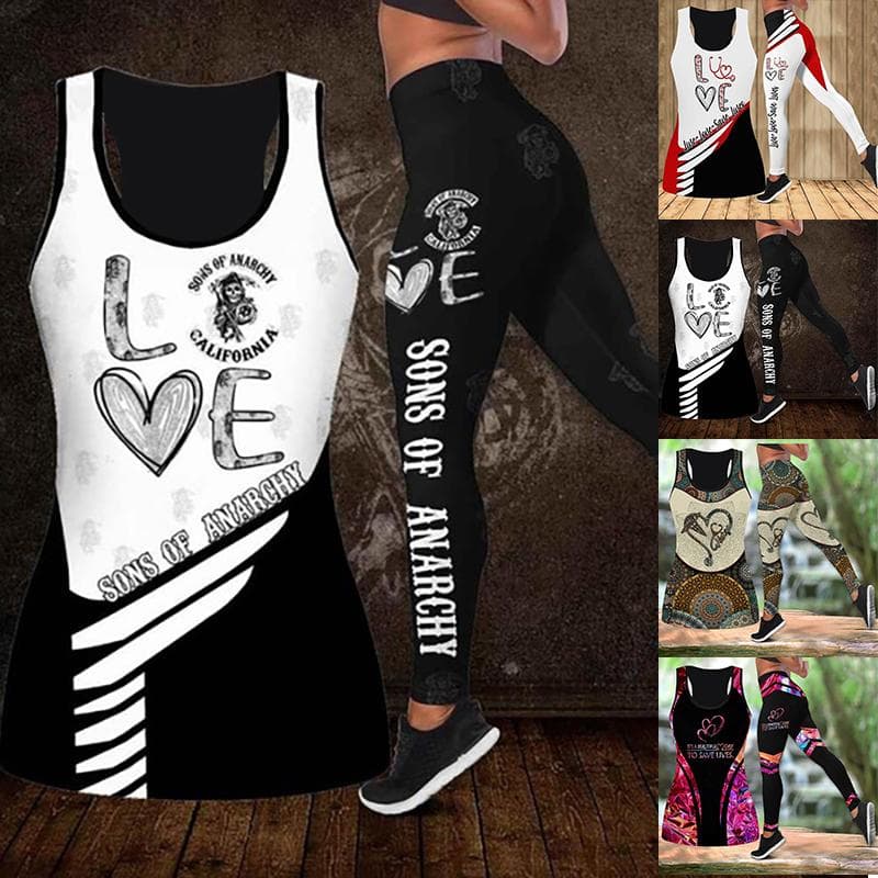 Love Flower Print strój do jogi dla kobiet moda 3D drukowane legginsy treningowe Fitness sportowe wysokiej talii spodnie do jogi na co dzień cm
