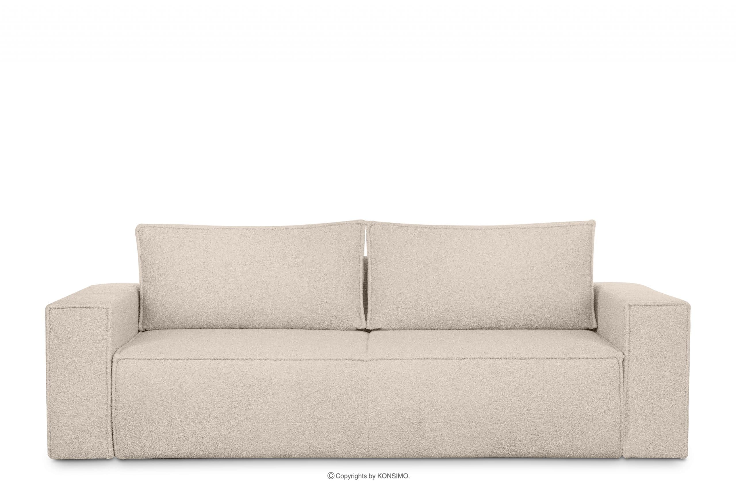 Sofa 3 boucle z funkcją spania kość słoniowa NAPI II