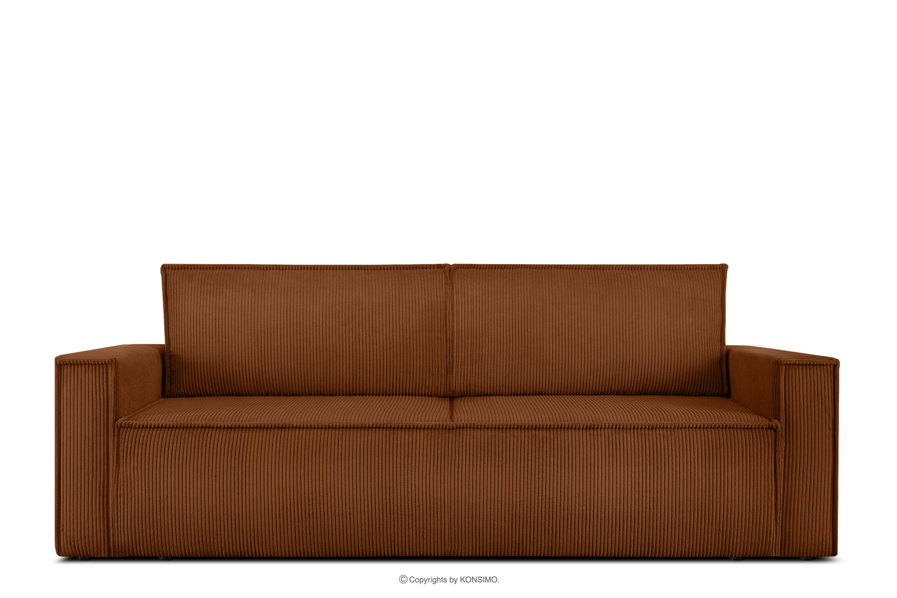 Sofa 3 rozkładana sztruks rudy NAPI