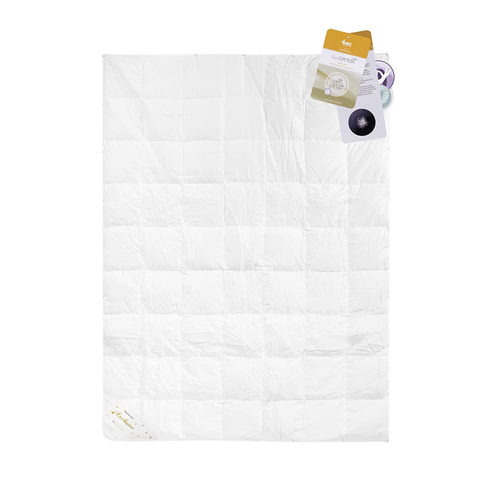 Kołdra Basic Plus AMZ 220x200 całoroczna, biały puch gęsi 70%, inlet bawełniany 100%