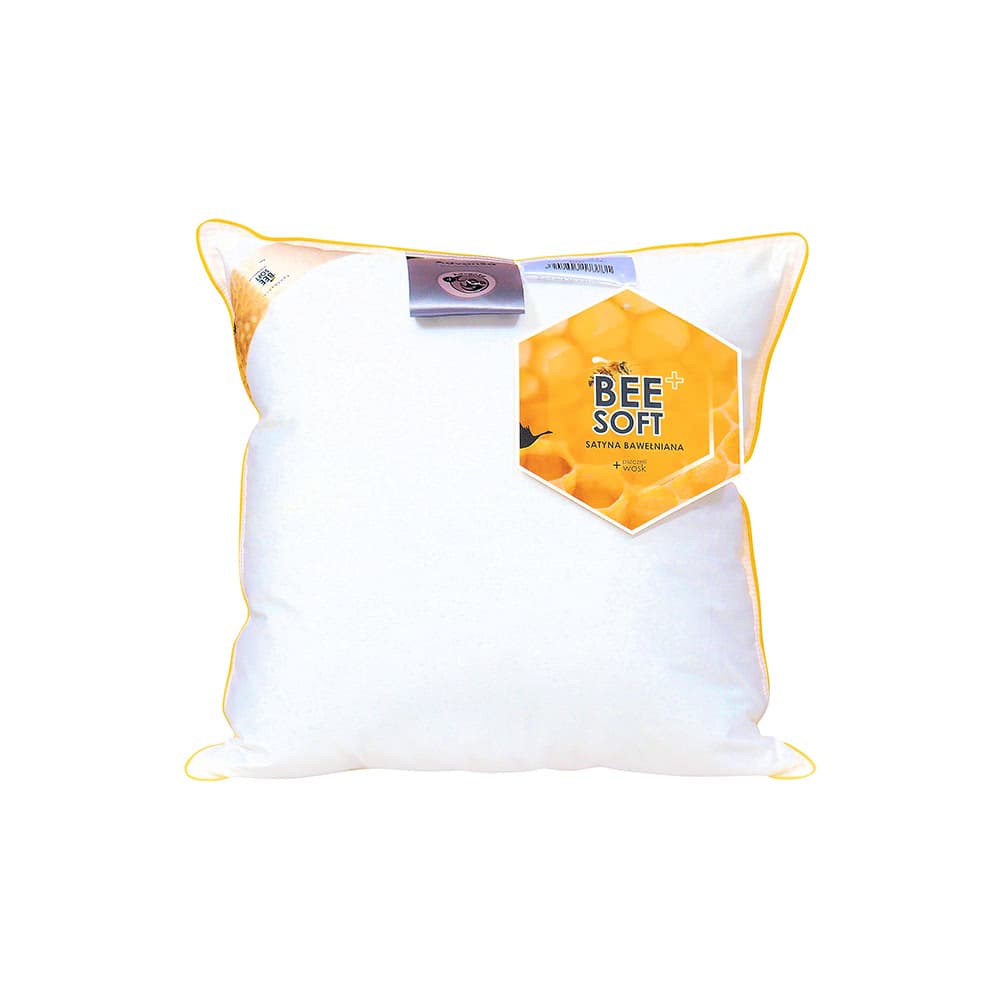 Poduszka Bee Soft Satyna Bawełniana AMZ 40x40 gładka włókno poliestrowe DACRON® Infinity