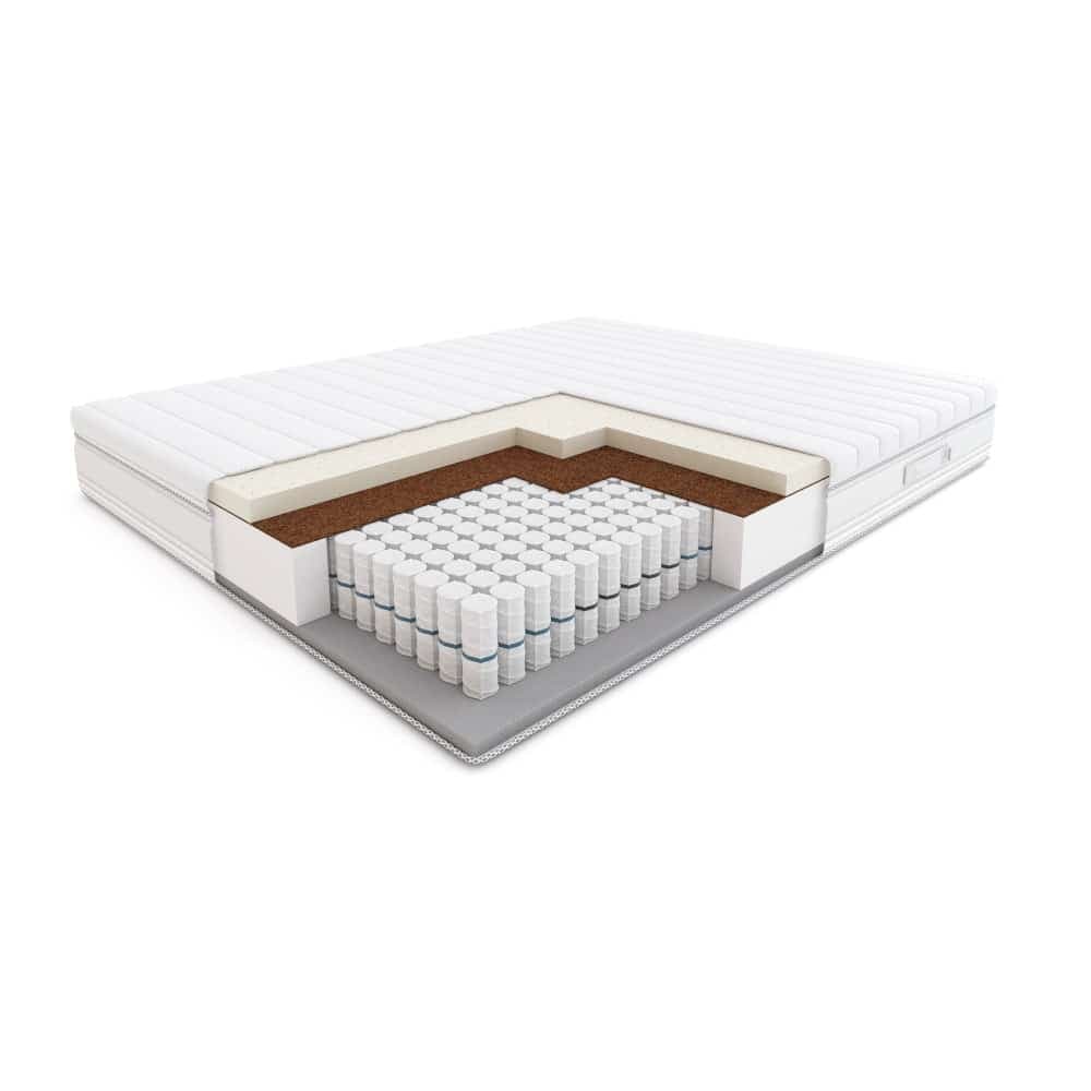 Materac Lambada Hilding 90x200 cm sprężynowy, lateks, kokos H3 średnio twardy