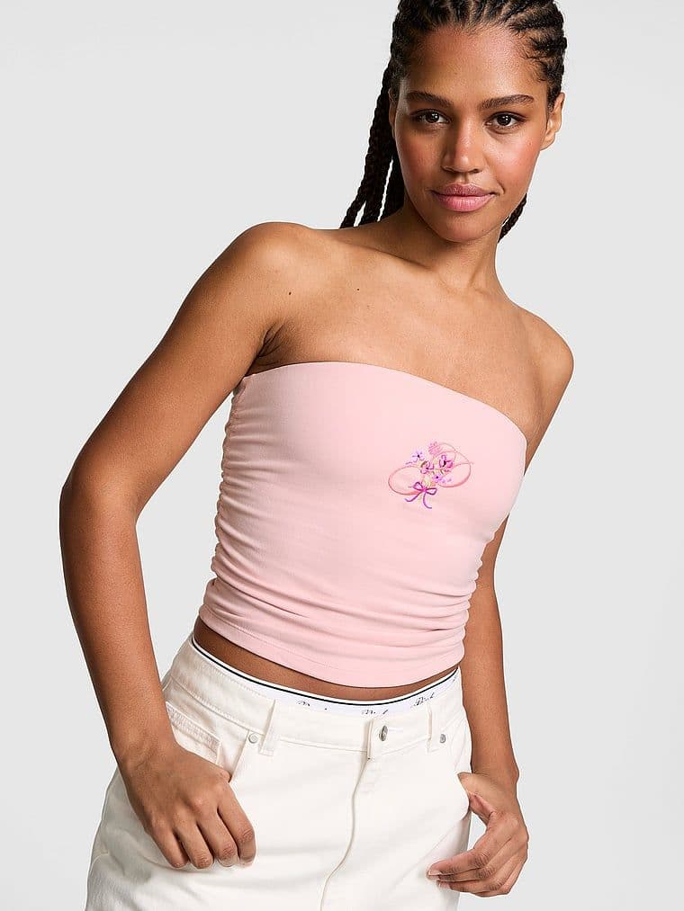 Top bandeau All-Day Cotton z marszczeniem