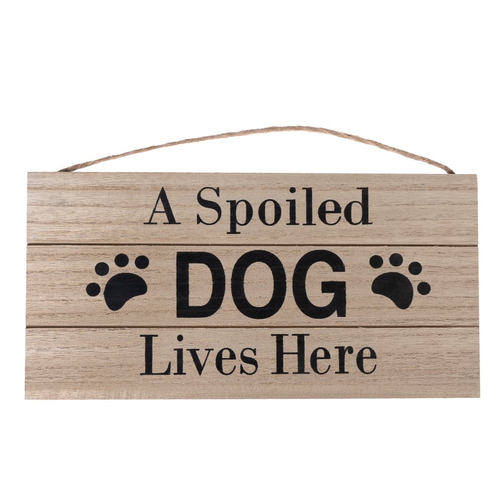 TIAKI tabliczka na drzwi "A Spoiled Dog Lives Here" - 1 szt.