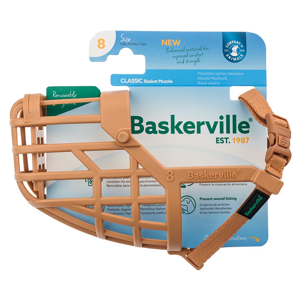 Baskerville kaganiec Klassik, beżowy - Rozmiar 8