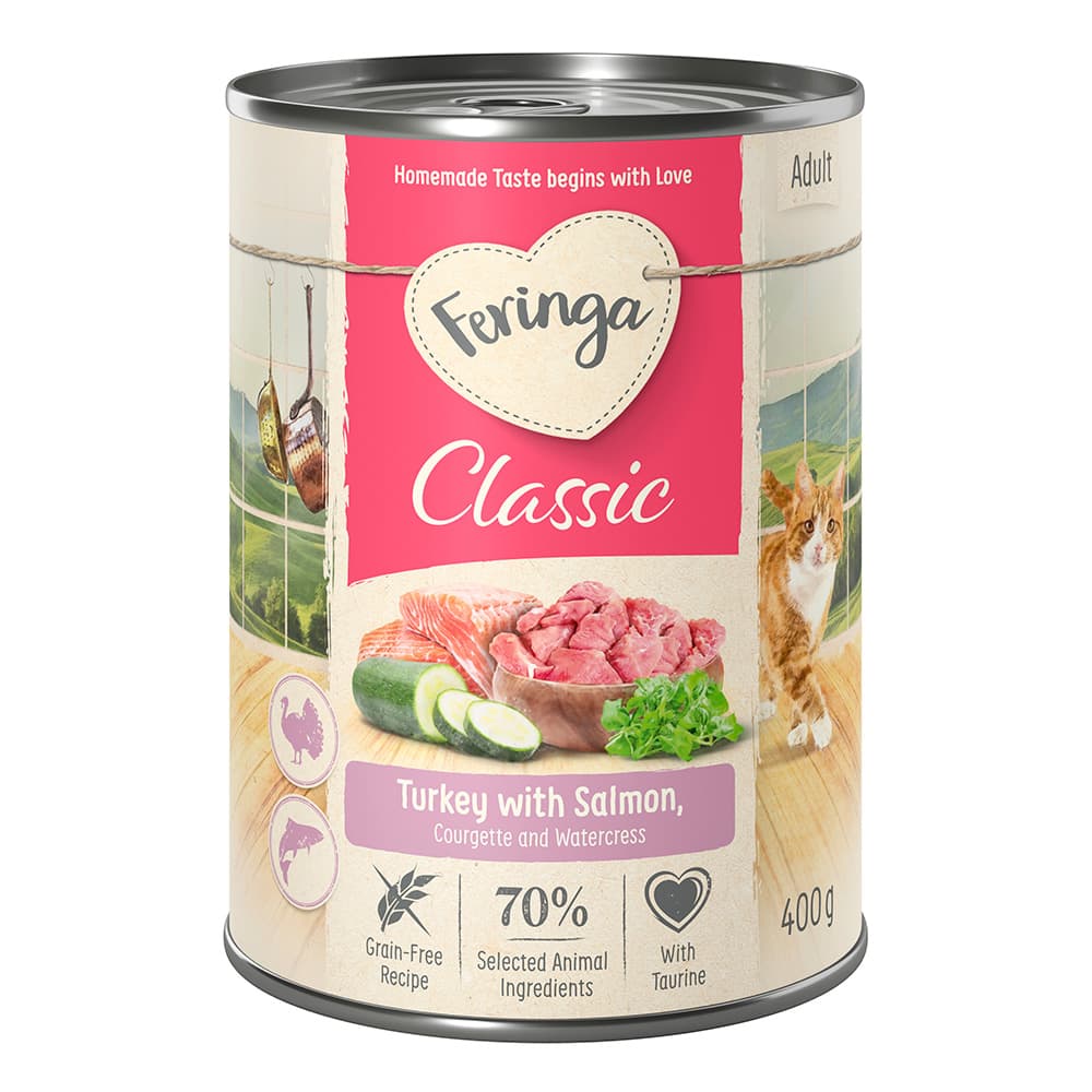 Korzystny pakiet Feringa Classic Meat Menu, 12 x 400 g  - Łosoś i indyk