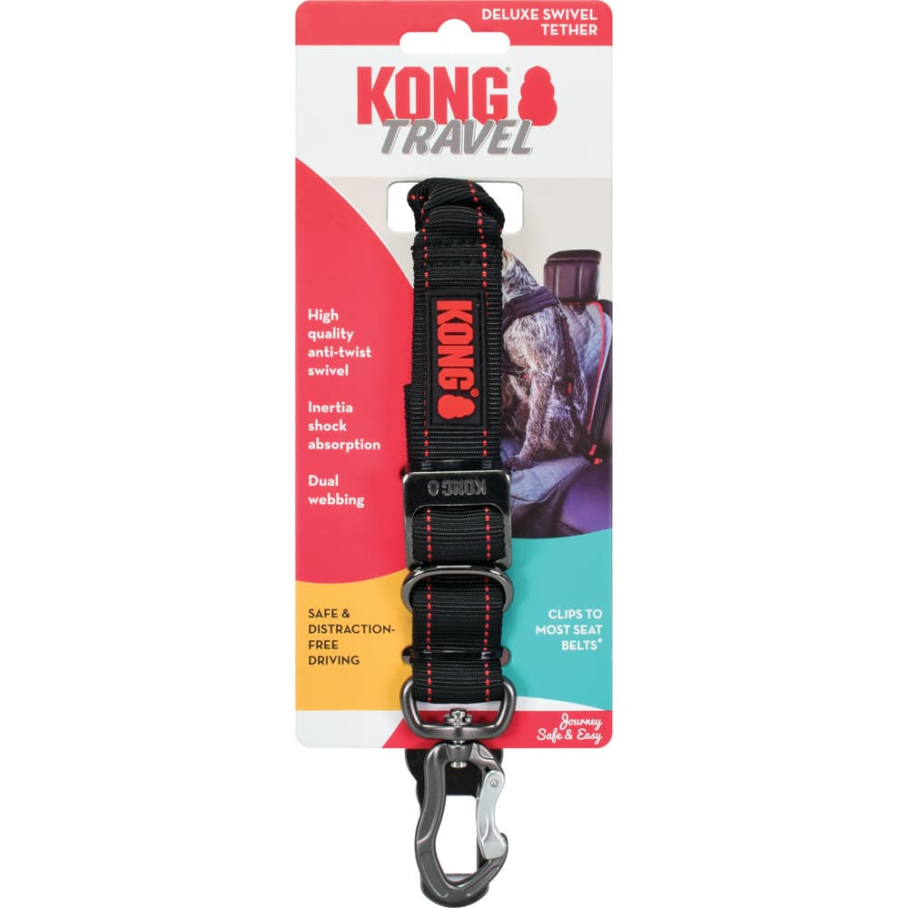 KONG Travel Deluxe, obrotowy pas bezpieczeństwa dla psa - Dł. 51,5 - 65 cm