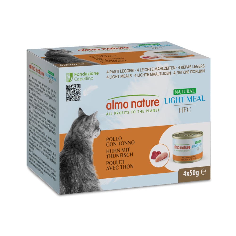 Korzystny pakiet Almo Nature HFC Natural Light, 16 x 50 g - Kurczak i tuńczyk