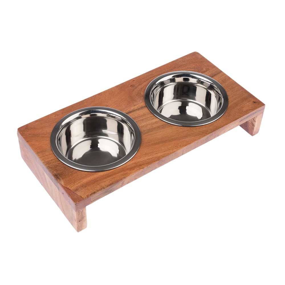 Modern Living drewniana rama na miski Nellore - 2 x 850 ml, Ø 16,5 cm