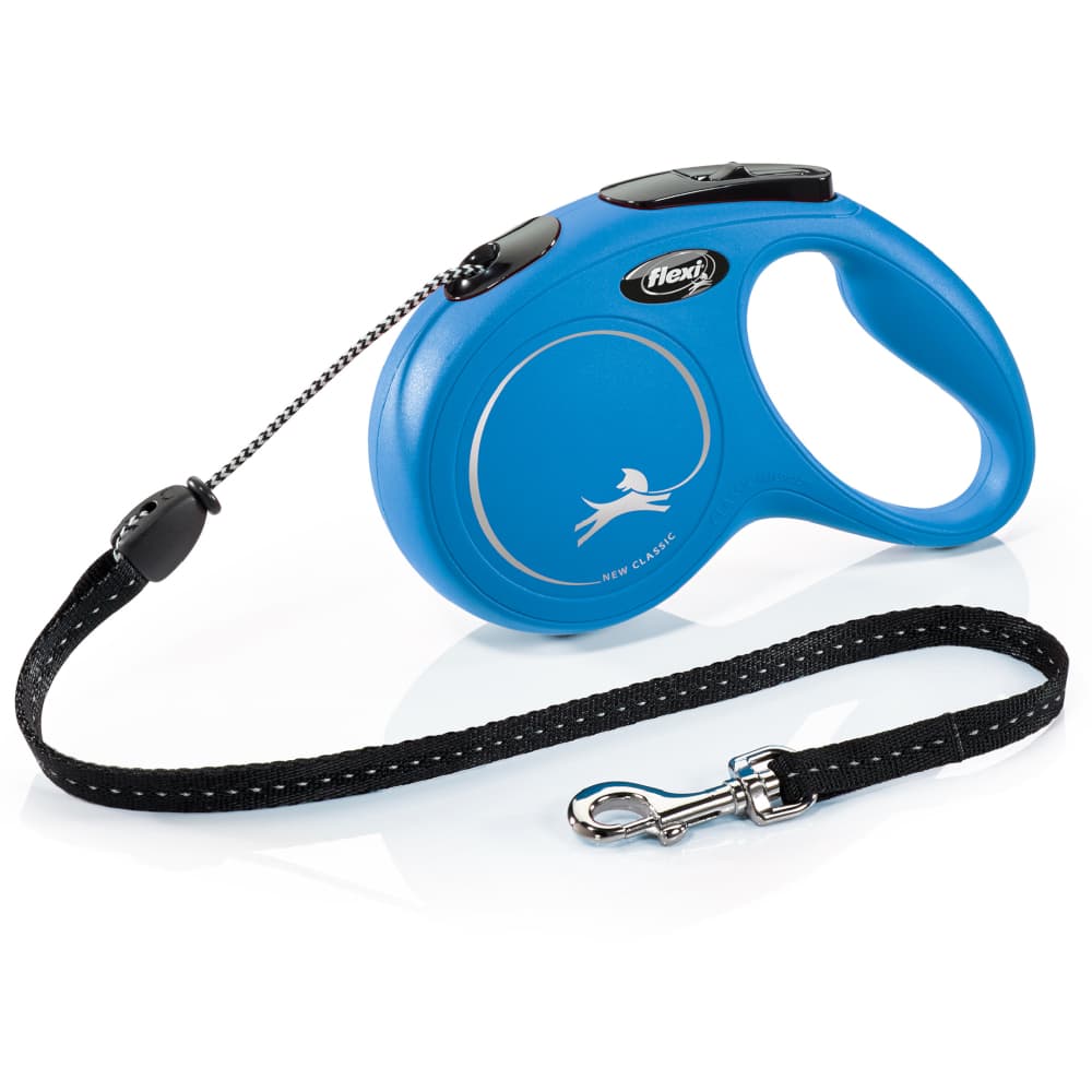 flexi Classic smycz linkowa, niebieska, 5 m - Rozmiar M: do 20 kg