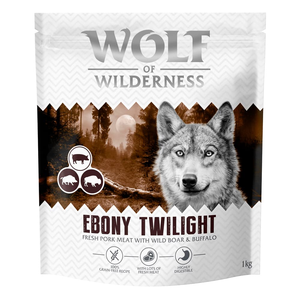 Wolf of Wilderness "Ebony Twilight", dzik i bawół - 2 x 12 kg: nowa receptura