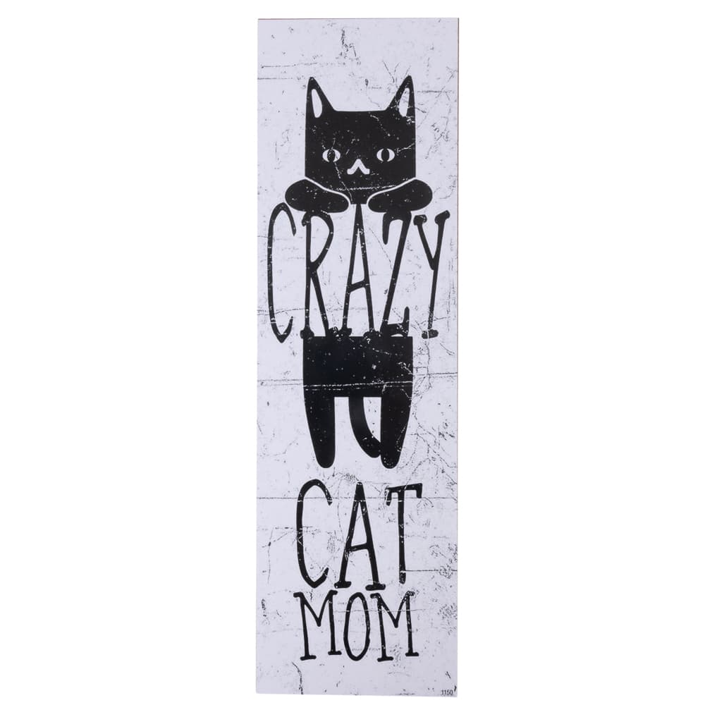 TIAKI dekoracyjna tabliczka do zawieszenia "Crazy Cat Mom" - 1 szt.